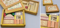 Two small vintage wooden building sets around 1950