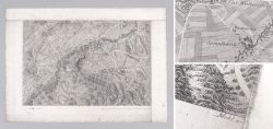 Historische Landkarte Pottendorf, Loretto & Umgebung ca. 1835