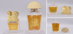 2 Vintage Parfumflaschen Mlhens AMUN  Parfum & Eau de Toilette 1981