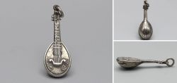 Antiker Mandoline Anh�nger Miniatur Instrument Vintage