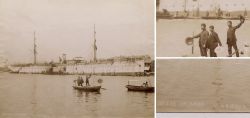 Albumin Foto, Truppentransporter Colombo, Port Said, �gypten, Hippolyte Arnoux, 1882