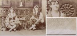 Albumin Foto, Orientalismus, Femmes Au Harem. Wasserpfeife. um 1880