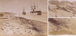 Albuminabzug Foto, Zangaki, Suezkanal, Gare De Toussoum, Truppentransporter Vinh Long, um 1880