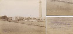 Albumin Foto, Hippolyte Arnoux, Leuchtturm, Phare De Port Said, Aegypten, ca. 1885