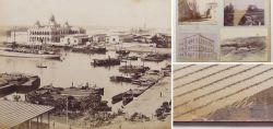 Albumin Foto, Zangaki, Suezkanal, Port Said, Bureaux de la Compagnie, um 1900
