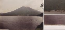Albumin Foto, Japan, Handkoloriert, Chuzenji See, Vulkan Nantai Nikko, um 1890