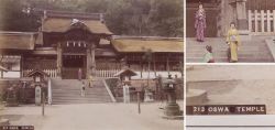 Albumin Foto, Japan, Handkoloriert, Suwa Schrein, Nagasaki, um 1890