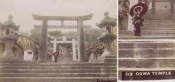 Albumin Foto Japan Handkoloriert Torii Suwa Schrein Nagasaki 219 Um 1880