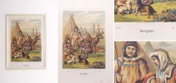 Farblithografie, Samojeden, Nenzen, Sibirien, Stuttgart 1883