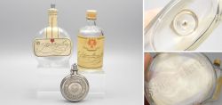 Johann Maria Farina, J�lichs Platz, Konvolut Drei Flakons der Belle �poque, um 1900, Schaufenster Rarit�t