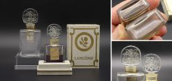 Lanc�me Glaskunst von Georges Delhomme, Peut Etre und Cuir Miniaturflakons, Rarit�t 1950er