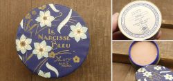 Art Deco Puderdose von Mury, Le Narcisse Bleu Peche, um 1930 Antike, Poudre de Riz
