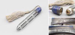 Antiker Art D�co Korsett Flakon, Silber 925 Sterling, Foreign, Emailliert, Parf�mflakon 1920er Jahre